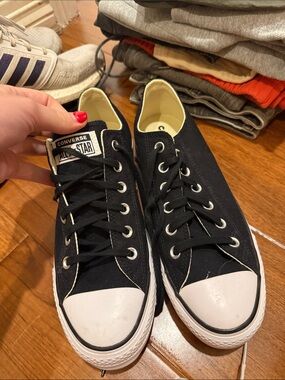 Converse Black and White Low Top Canvas Sneakers